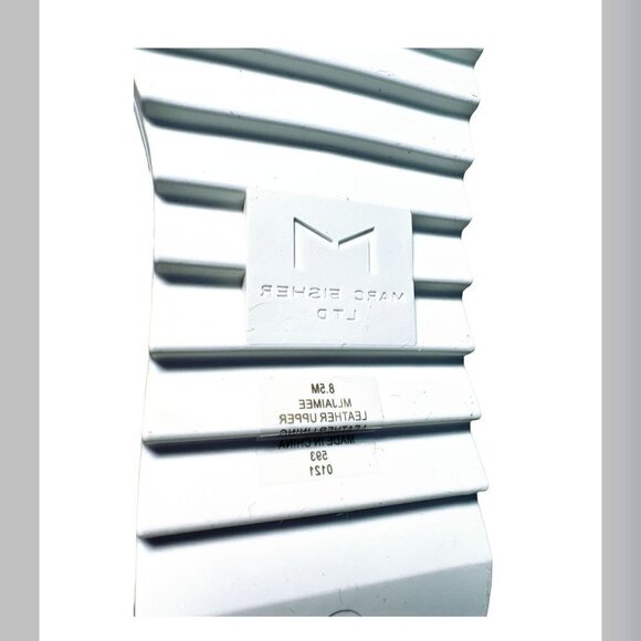 Marc Fisher Womens Silver Leather Platform Espadrille Slide Sandals Sz 8.5 New - Picture 4 of 11